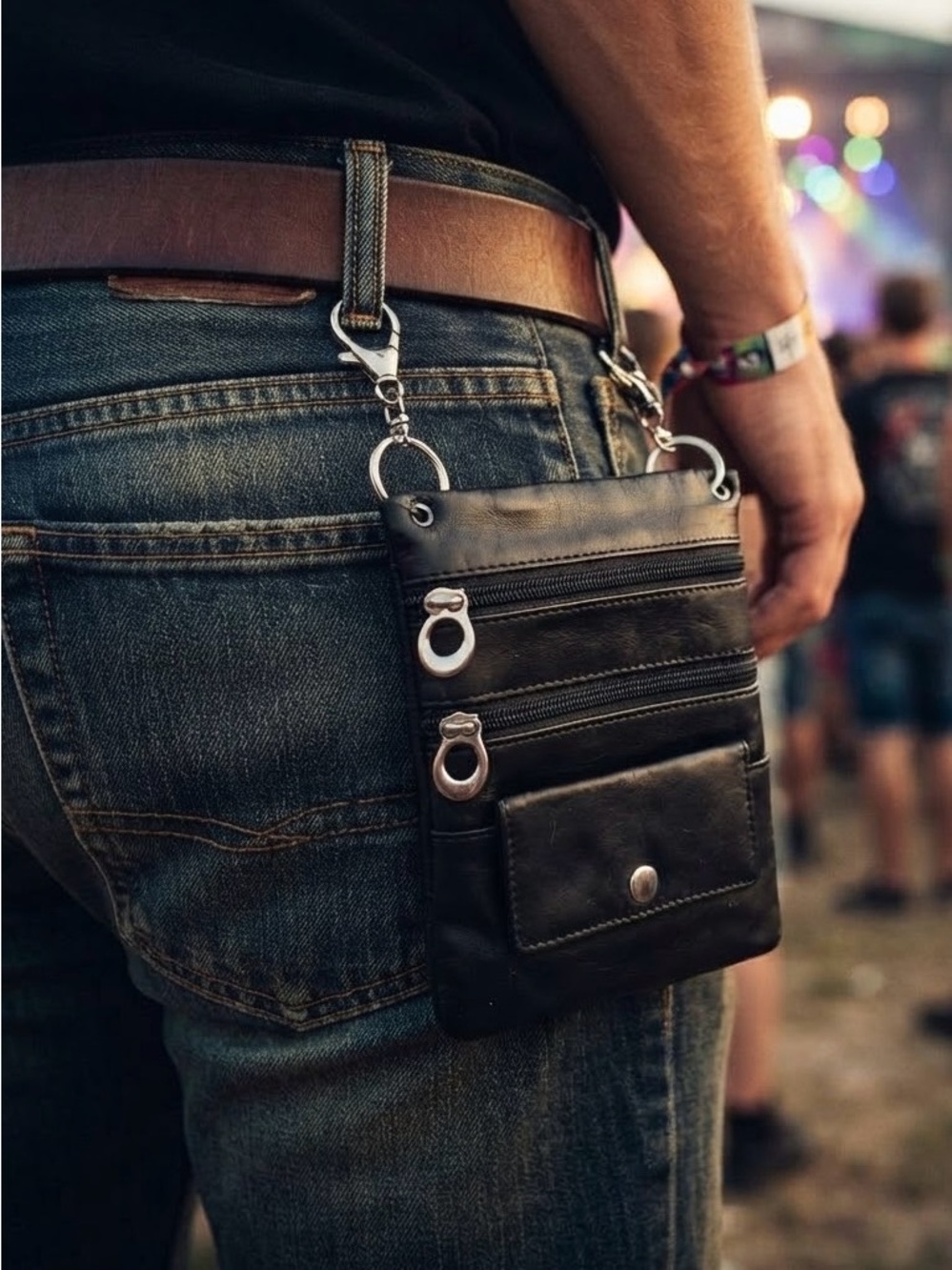 Stay hands-free and fully organized at your next concert, festival, or ride!